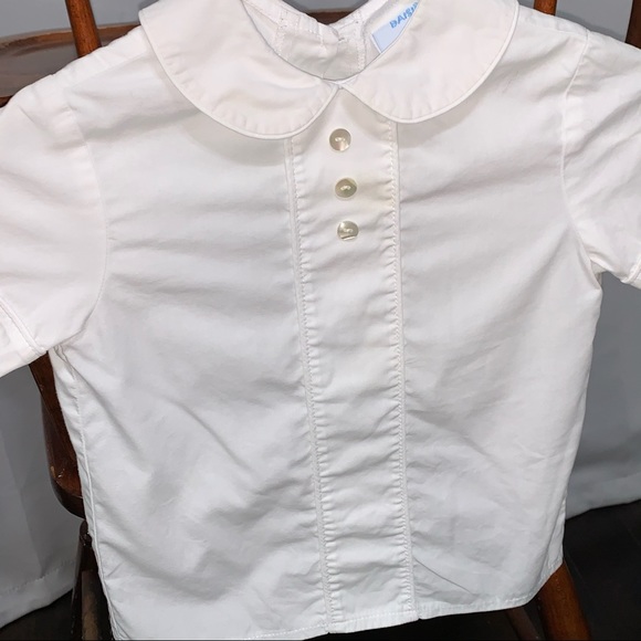 White Toddler Short Sleeve Dress Shirt - Picture 2 of 3